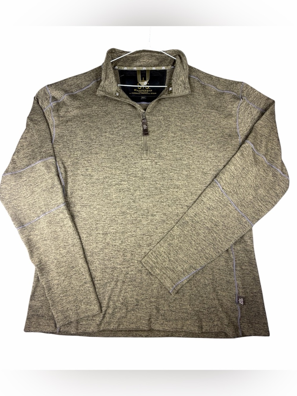 STS Ranchwear Men’s Quarter Zip Pullover In Heather Chocolate, Size XXL